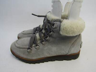 Sorel Womens Size 8 M Blue Suede Laces Comfort Ankle Fashion Boots Bootie