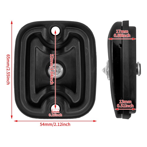Black Front Brake Master Cylinder Cover Cap Fit For Harley Dyna Softail Touring - Picture 4 of 13