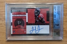 2011 Julio Jones Playoff Contenders Rookie Auto No Logo Variation /250 BGS 9
