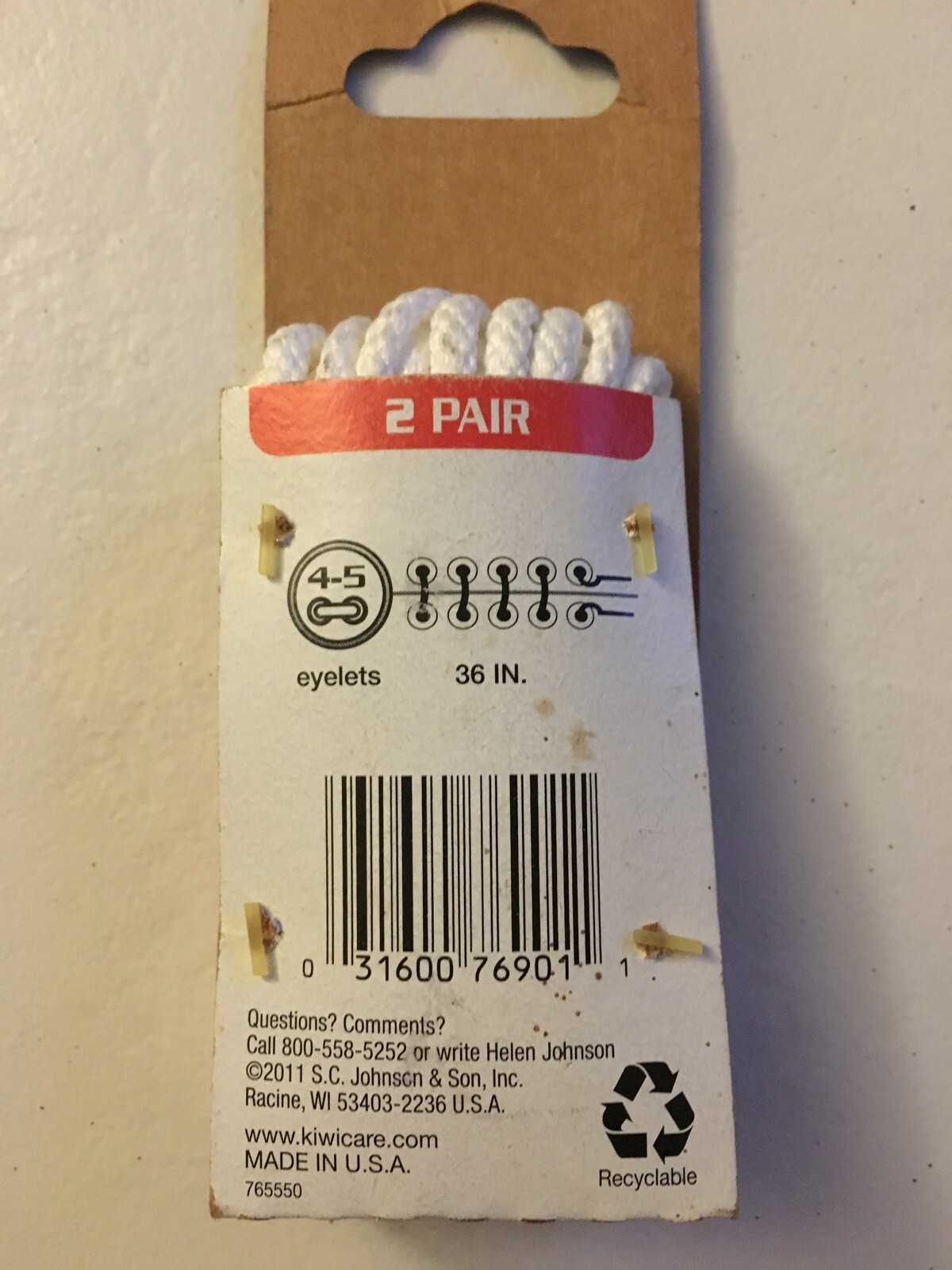 KIWI Sport Laces White Round Shoe Laces 2 PAIR 4/5 Eyelet 36 In. 91 cm eBay