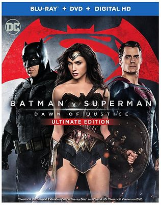 Batman v Superman: Dawn of Justice - Ultimate Edition - Blu Ray - No Case