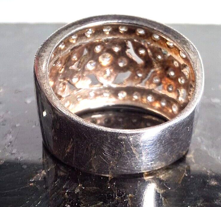 MULTOTONE SOLID 925 STERLING SILVER AND DIAMONIQU… - image 7