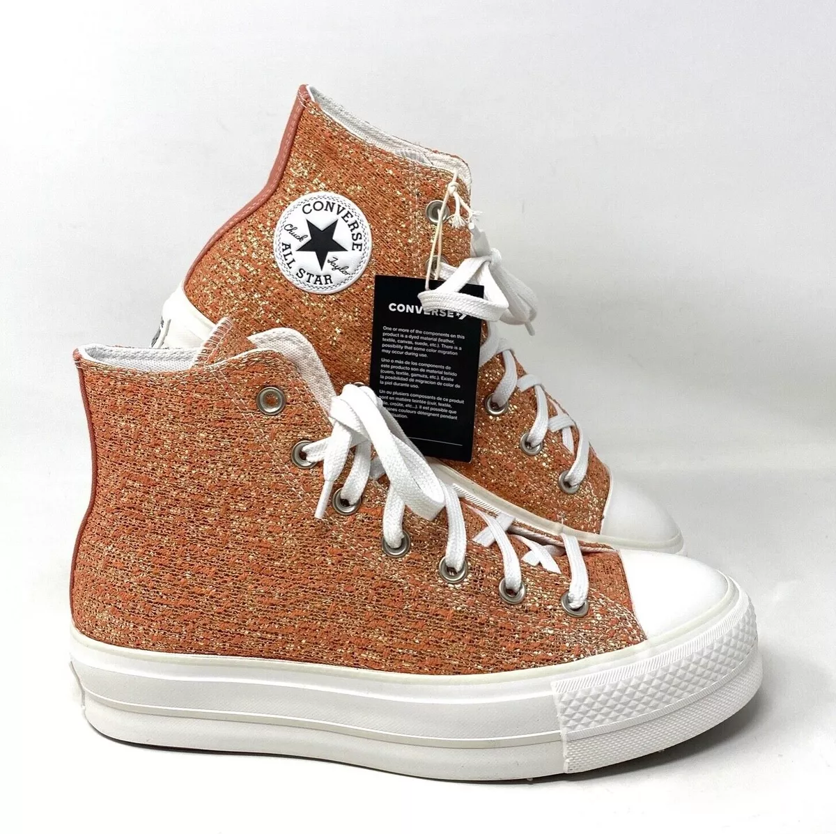 Converse CTAS Lift Platform Top Gold Women Canvas Sneakers Size 570984C | eBay