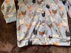 Soft Chicken Print Pajama jacket or warm Button up Sweatshirt Size M Light Blue — photo 4