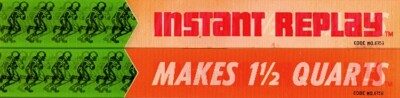 Instant Replay Energy Drink 1960's VARI-VUE Advertisement Lenticular 1'' by 9''