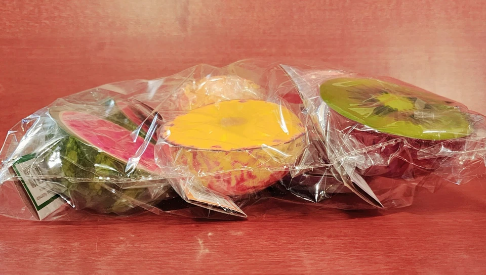 Фруктовые мягкие мячи для стресса игрушка сжимаемая образовательная еда красочная вечеринка 3+ ребенок - Изображение 2 из 4