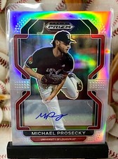2022 Panini Prizm Draft Picks Michael Prosecky PDP176 Silver Prizm Autograph