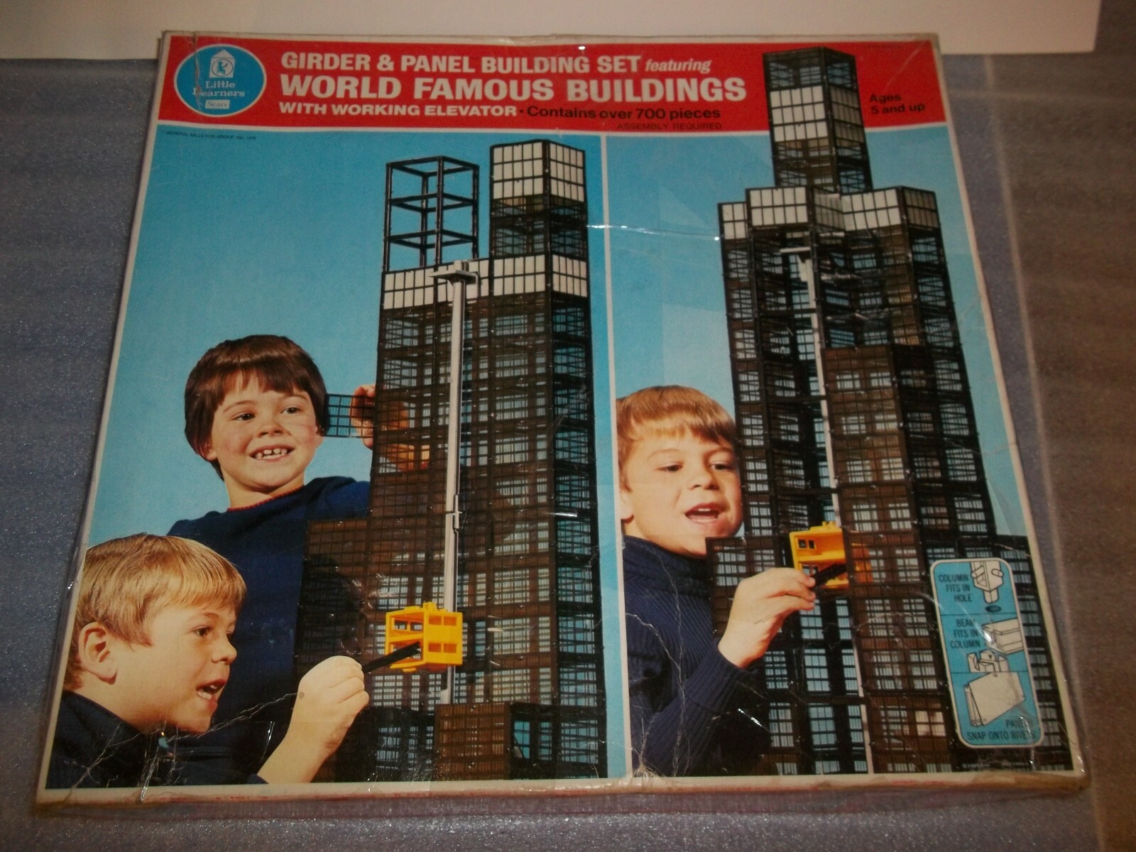 vintage girder and panel building sets