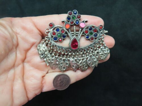 Vintage Kuchi AFGHAN Tribal Hair Barrette Z - Picture 2 of 4