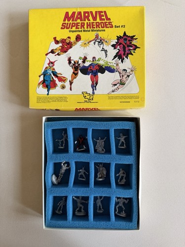 1984 Marvel Super Heroes Metal Miniatures Set 2 TSR Inc 12 Figures Complete