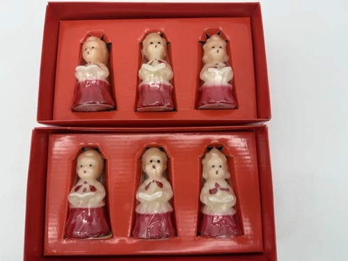 Vintage Shiny Brite Christopher Radko Lot of 2 Boxes Christmas Caroler Candles - product listing photo