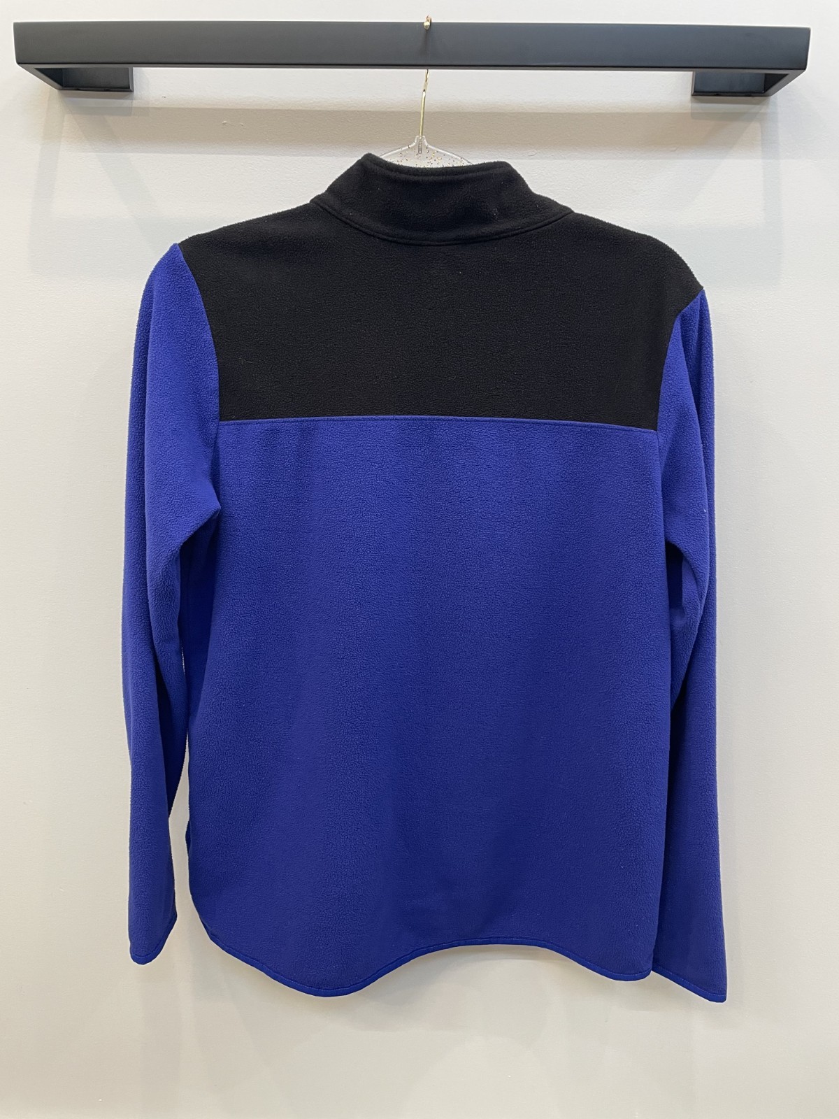 North Face Fleece 1/4 Zip Women L Blue Black Colorblock Jacket Outdoor Hiking thumbnail 2