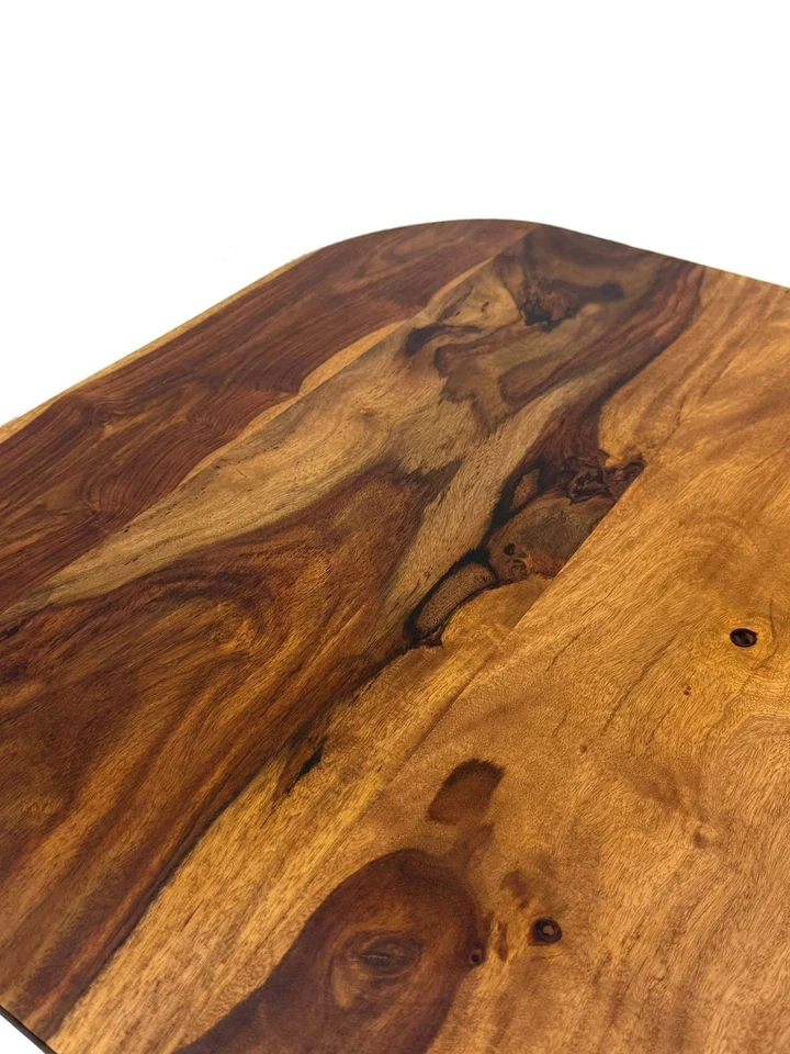 Table basse Sheesham bois massif 60cm carrée Table de salon fabriquée à la main - Photo 4/4