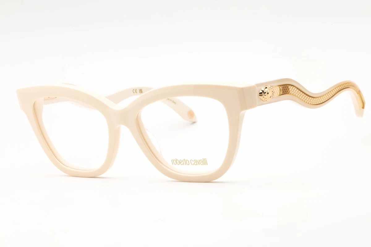 Roberto Cavalli VRC027M Eyeglasses Beige Acetate Round Opticontacts.com -- Roberto Cavalli VRC027M main image 2