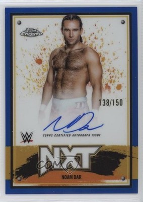 2025 Topps Chrome WWE NXT Blue Refractor /150 Noam Dar #NXT-DAR Auto 1k0w