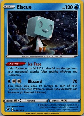 Eiscue [Cosmos Holo] 54/192 Rebel Clash Rare Holo NM