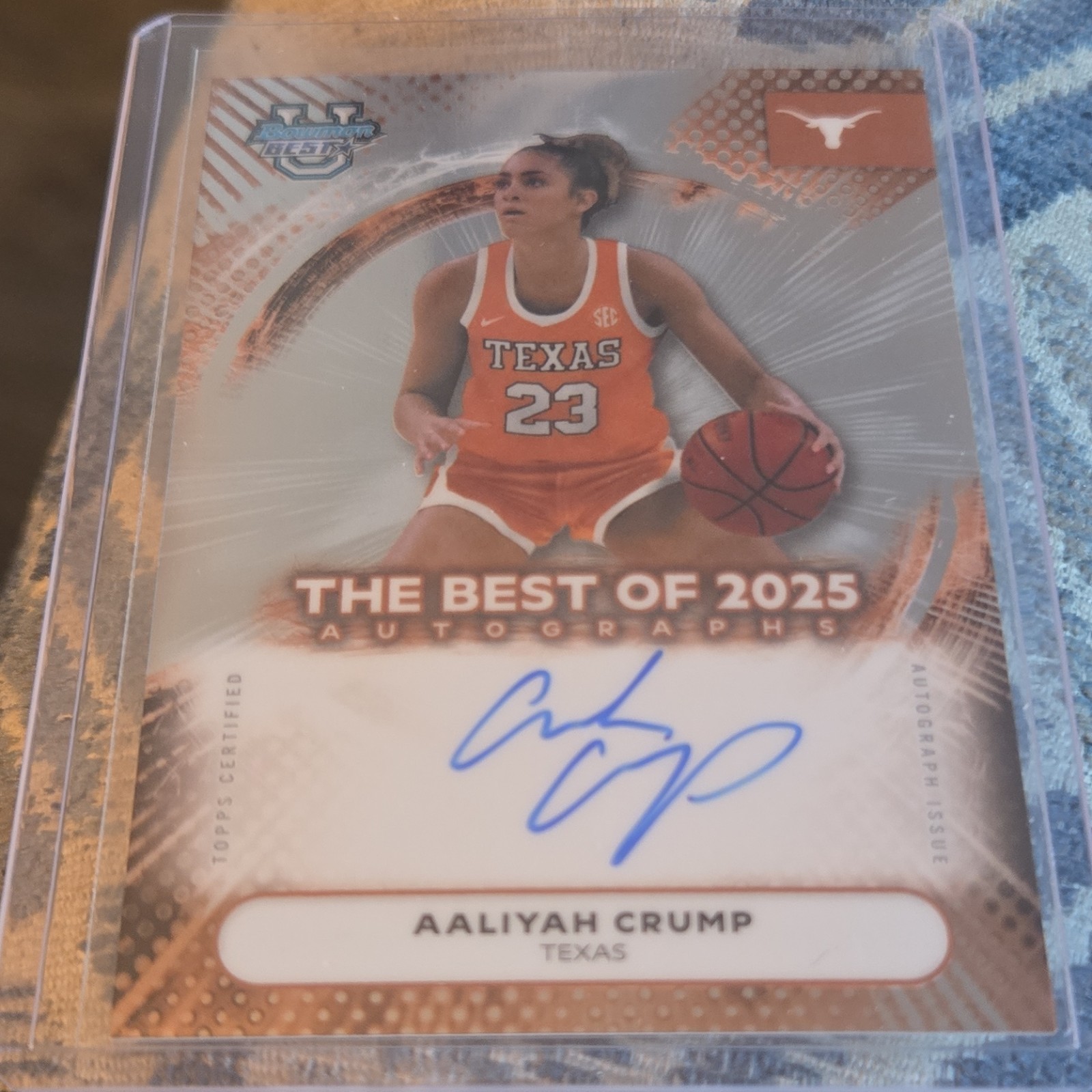 Topps 2025-26 Bowman Aaliyah Crump Texas Longhorns Autograph Chrome #CPA-AC