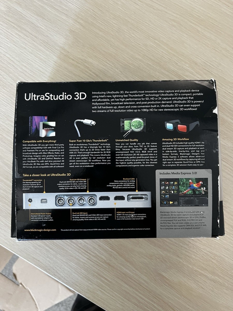 Brand New Sealed Blackmagic Design Ultrastudio 3D | eBay