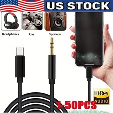 TypeC to Aux Cable USB Type-C Male To 3.5mm Cord Car AUX Music Audio Adapter LOT