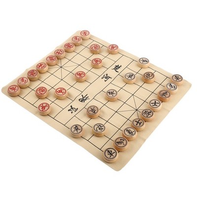 Chinese Chess Set Beechwood Intellectual Growth Xiangqi Board Game With PU BEA