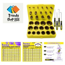 386 Pcs Metric Viton O Ring Assortment Kit 75A Durometer 30 Sizes Brown O-Rin...