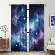 Abstract Galaxy Curtains Space Universe Nebula Night Starry Decor for Baby Room