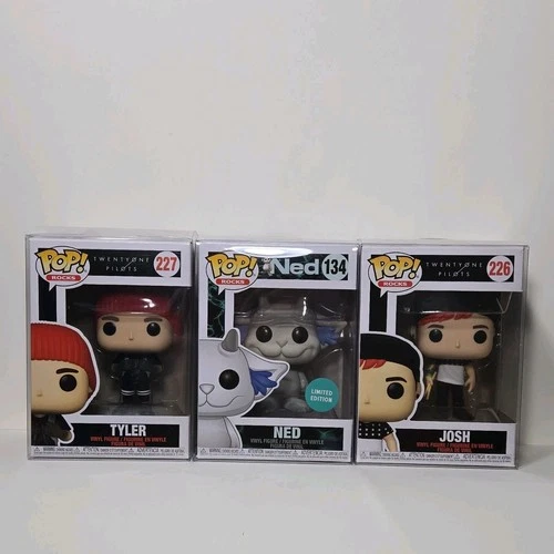 Funko Pop! Rocks Twenty One Pilots Tyler #227 Ned #134 Josh #226 Figures
