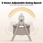 Portable Electric Baby Swing Cradle Bassinet Rocking Crib Infant Bed Cradle New