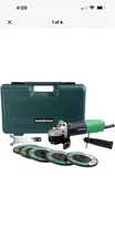 Metabo HPT Angle Grinder, 4-1/2", Includes 5 Grinding Wheels & Hard Case, Motor,