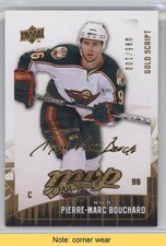 2009-10 Upper Deck MVP Gold Script 95/100 Pierre-Marc Bouchard #151 READ 0a3