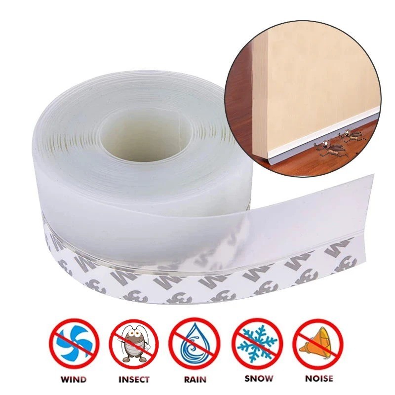 16.4FT Silicone Weather Stripping Door & Window Seal Strip Tape Self Adhesive