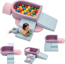 Korser 6Pc Toddler Foam Climbing Blocks With Ball Pit Play Set - New
