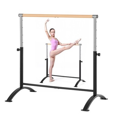 VEVOR 4Ft Ballet Barre Freestanding Portable Fitness Dance Bar Height Adjustable