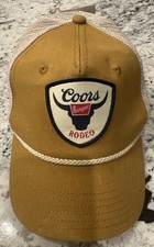 COORS BANQUET BEER Rodeo Trucker Baseball Hat Cap Mesh SnapBack Patch Rope NWT