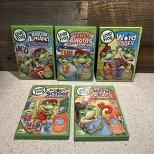 LeapFrog Educational DVD Set of 5   Reading  Math Learning Videos   Tested