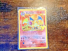 Pok mon Charizard 4/102 25th Anniversary Celebrations Holo, Near-Mint