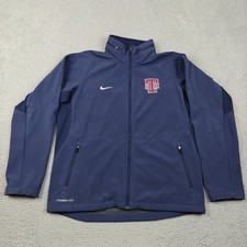 Nike Therma-FIT Jacket Mens Large Blue Softshell Hooded Zip STM St Margaret's