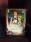 2025-26 Bowman Chrome Basketball John Tonje Orange Reptilian Auto /25 #BCA-JE