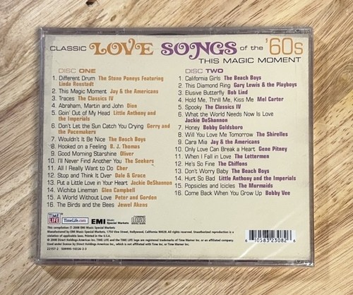 Time Life: Classic Love Songs of the '60s: This Magic Moment 2-CD Set NEW SEALED - Picture 2 of 3