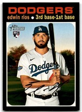 2020 Topps Heritage Edwin Rios RC Los Angeles Dodgers #530
