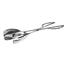 Winco ST10S 10 in Slotted/Solid Spatula Scissor Salad Tongs