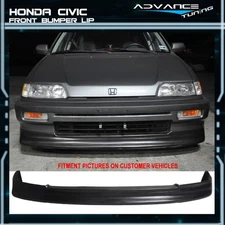 Fits 88-91 Honda Civic 3DR 4DR Wagon EF CS Style Front Bumper Lip Spoiler PU