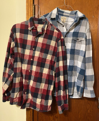 Red Head Brand Co. Men's Plaid Flannel Long Sleeve Shirts (2) Shirt Size M