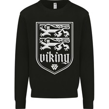 Die Vikings Valknut Symbol Valhalla Löwen Herren Sweatshirt Pullover