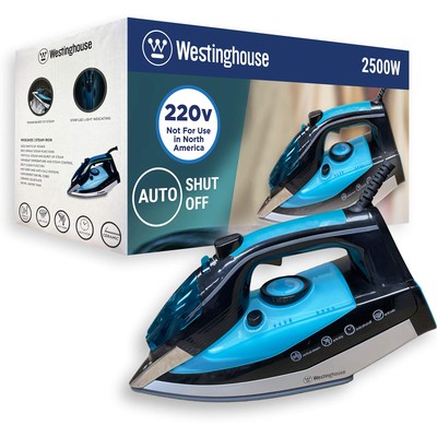 Westinghouse 220v Iron 2500 watts Steam Auto Shut Off 220 240 Volts 50/60 hz Bun