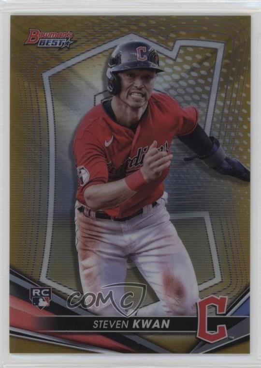 2022 Bowman's Best Gold Refractor 4/50 Steven Kwan #35 0o6m
