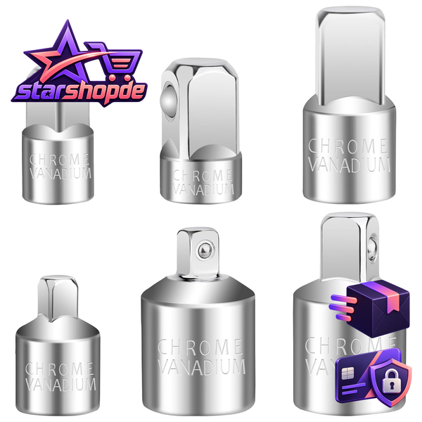 "Adapter Set Stecknuss 1/2\" Auf 3/8\", 3/8\" Auf 1/4\", 1/2\" Auf 1/4\" FüR Ratschen"-image