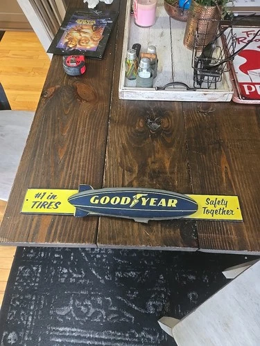 GOODYEAR TIRE BLIMP VINTAGE STYLE METAL SIGN