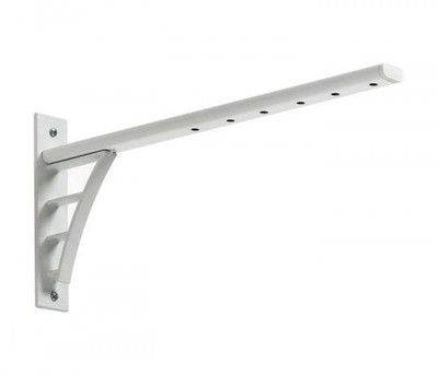 Euroscreen Wall brackets 50cm Pair Max 30kg load White