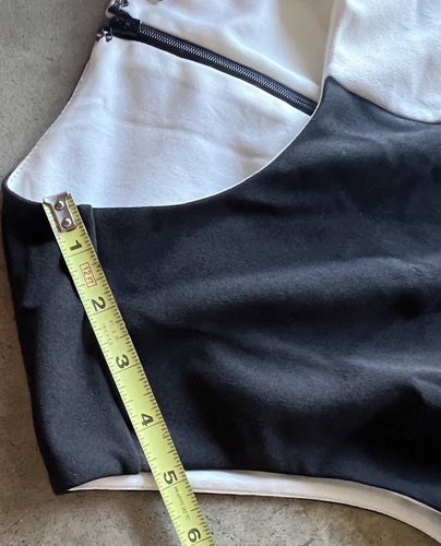 Abito donna Vince Camuto taglia 10 fantasia retrò rosso nero bianco zip formale - Foto 9 di 15